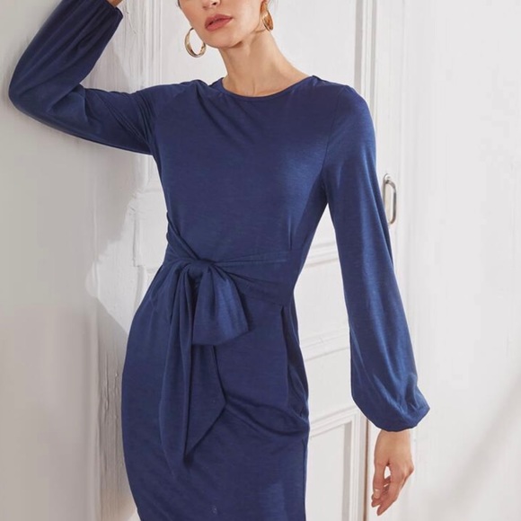 Bishop Sleeve Fitted Dress 🎀 - Picture 3 of 5